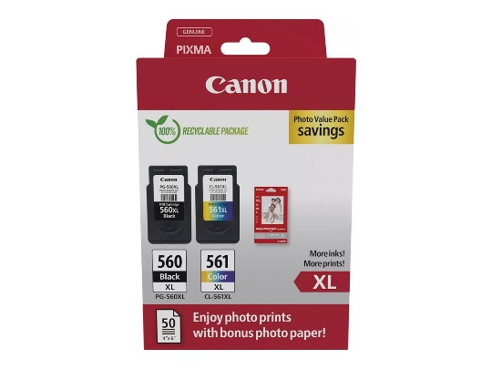 Canon PG-560XL/CL-561XL Photo Value Pack – Sort + Farge