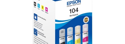 Epson EcoTank 104 Blekkflasker – Sort/Cyan/Magenta/Gul (4-pakning)